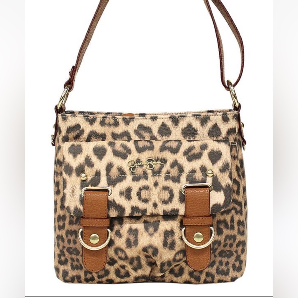 🆕 Jessica Simpson Sheila Leapoard Crossbody Bag Purse